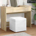 Stolica Bijelo 41 x 41 x 40 cm Umjetna Koža i Fino Radeći Drvo - Bijel