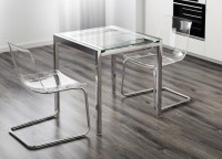 Stolica IKEA (TOBIAS) siva/kromirana