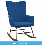Stolica za ljuljanje plava baršunasta - NOVO