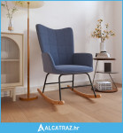 Stolica za ljuljanje od tkanine plava - NOVO