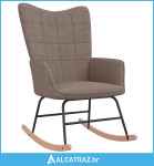 Stolica za ljuljanje od tkanine smeđe-siva - NOVO