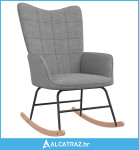 Stolica za ljuljanje od tkanine svjetlosiva - NOVO