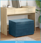 Stolica Plava 61 x 41 x 40 cm Svileni i Fino Radeći Drvo - NOVO