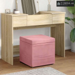 Stolica Ružičasta 41 x 41 x 40 cm Svileni i Fino Radeći Drvo - Ružičas