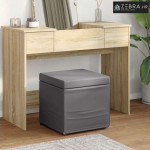 Stolica Siva 41 x 41 x 40 cm Umjetna Koža i Fino Radeći Drvo - Siva 40