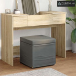 Stolica Tamno siva 41 x 41 x 40 cm Tkanina i konstruirano drvo - Tamno