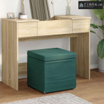 Stolica Tamnozelena 41 x 41 x 40 cm Tkanina i konstruirano drvo - Tamn