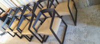 stolice 5 kom(drvo/koža)