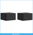 Stolna montirana na zid 2 pcs Crna 34,5 x 33 x 20 cm - NOVO