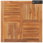 Stolna ploča od masivne tikovine četvrtasta 90 x 90 x 2,5 cm - 90 x 90