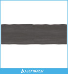 Stolna ploča tamnosiva 160x50x4 cm obrađena masivna hrastovina - NOVO
