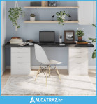 Stolna ploča tamnosiva 200x60x4 cm obrađena masivna hrastovina - NOVO