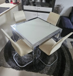 PRILIKA! TALIJANSKI STOL I STOLICE OD PRAVE KOŽE SAMO 299 EURA!