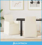 Trpezarijske stolice 2 pcs Bež 57 x 67 x 95 cm Laneno platno - NOVO