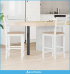 Trpezarijske stolice 2 pcs Bijelo 40 x 47,5 x 99,5 cm - NOVO