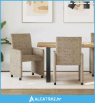 Trpezarijske stolice 2 pcs Svjetlosiva 57 x 66 x 94 cm - NOVO