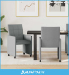 Trpezarijske stolice 2 pcs Svjetlosiva 58 x 65 x 94 cm tkanina - NOVO