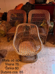 Ukrasne stolice pletene fotelje od šibe ručni rad 3 komada