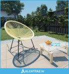 Vrtna okrugla stolica za ljuljanje od poliratana bež - NOVO