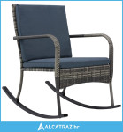 Vrtna stolica za ljuljanje od poliratana antracit - NOVO