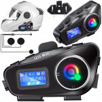 Aku. LED RGB Q58max bluetooth motociklistički radio portafon LCD