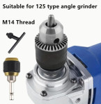 Glava stezna 1.5-13mm M14 na kutnu ili AKU brusilicu 3-kljuna metal