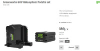 GREENWORKS BATERIJA 60V 4AH + PUNJAČ