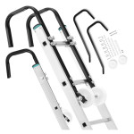 Krovni nosač za aluminijske ljestve, 150 kg, s kotačima