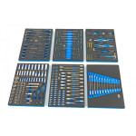 Plavi set od 245 komada premium alata, 6 uložaka