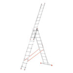 Profesionalne višenamjenske aluminijske ljestve 3x12 serija 73 PRO