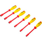 Set izoliranih VDE nasadnih odvijača | šesterokut 5,5 - 12 mm | 6-dije