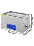 VEVOR ultrazvučni čistač 6 L – grijanje, digitalni timer, inox