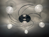 Luster, plafonjera s 6 kuglica, maksimalno 100w, G4 žarulje halogene