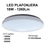 PLAFONJERA LED 18W / CCT 3000 - 6500K