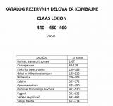 Claas Lexion 440-450-460 katalog dijelova