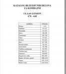 Claas Lexion 670 - 660 - 650 - 640 Katalog dijelova