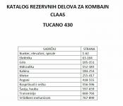 Claas Tucano 430 - katalog dijelova