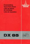 DEUTZ-FAHR DX 85 - Katalog Dijelova