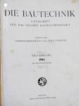 Dr.ing.Erich Lohmeyer: Die bautechnik. 1941.g.