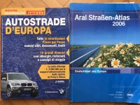 Knjige o europskim autocestama, s kartama i puno putnih informac./Pula