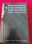 Mathematics for Economics and Finance: Methods And Modelling