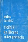 Milan Taritaš – Rječnik književne interpretacije