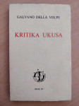 Galvano della Volpe - Kritika ukusa