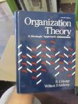 Organization Theory/A Strategic Approach Fourth Edition