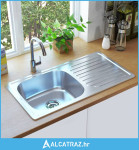 Kuhinjski sudoper s cjedilom i sifonom od nehrđajućeg čelika - NOVO