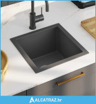 Ručno rađeni kuhinjski sudoper crni od nehrđajućeg čelika - NOVO