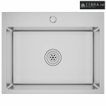Ručno rađeni kuhinjski sudoper od nehrđajućeg čelika - Srebrno 59 x 44
