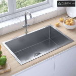 Ručno rađeni kuhinjski sudoper od nehrđajućeg čelika - Srebrno 70 x 44