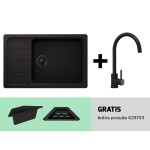 Set Schock Formhaus D-100LS nero + slavina Prima crna + gratis posuda
