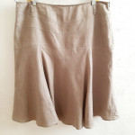Bež suknja od lana Taifun 44